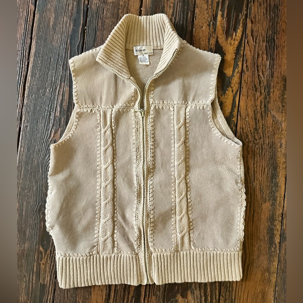 KIKIT Vintage Natural Fiber Boho Sweater Vest